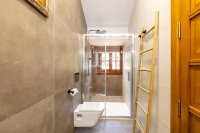 a bathroom with a toilet and a shower at Dolce Vita B&B - Only Adults in Valencia