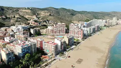 an aerial view of a beach and buildings at Near Beach Cullera in Cullera
