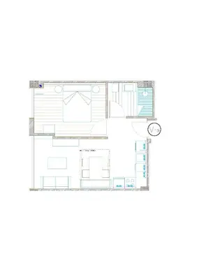 a house with a viewfourth floor plan at Apartamentos Las Ciencias B in Valencia