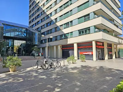 a group of bikes parked in front of a building at Apartamentos Las Ciencias Ñ in Valencia