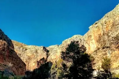 a view of a rocky mountain with a blue sky at Casa rural para 8 huéspedes en plena naturaleza in Gestalgar