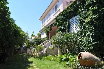 a house with ivy growing on the side of it at Chalet Las Brisas in Cullera