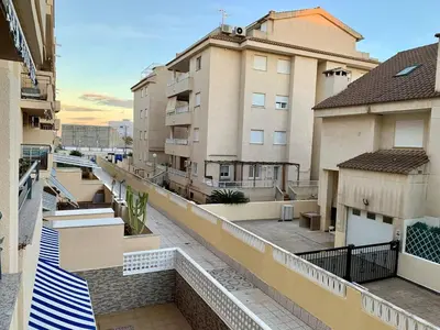 a view of a balcony of a apartment building at Experience Valencia Bnb - Rincon del Mar - Apartamento Maravilloso a Canet Playa 100 mt in Canet de Berenguer