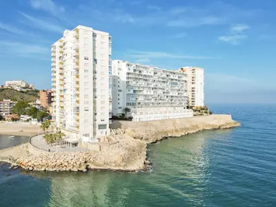 an aerial view of a large apartment building on the ocean at Apartment Orion-2 by Interhome in Cullera