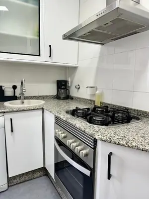a kitchen with a stove and a sink at Casa Únic - Modern Central Home in Ruzafa in Valencia