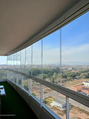 a view from the top of a building with windows at Apartment Gran Canet by GRENT in Canet de Berenguer