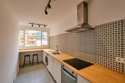 a kitchen with a sink and a counter top at PATRAIX FLAT in Valencia