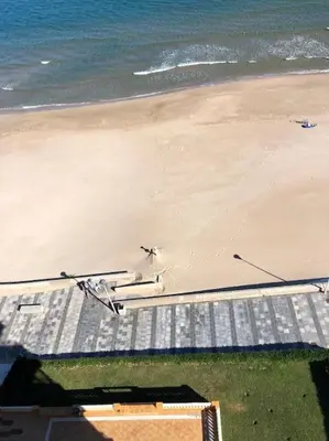 an aerial view of a beach and the ocean at A modern House with Perfect Views in Mareny Blau