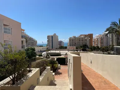 a view of a city with tall buildings at Sea-Breeze Apartment with Pool & Parking in Cullera
