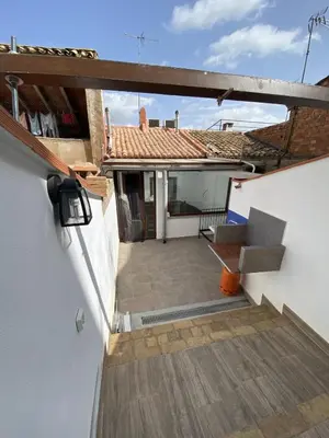 a view from the balcony of a house at Casa Rural El Molino in Macastre