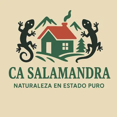 a logo for a resort with snakes running around a house at Ca Salamandra in Albalat de Taronchers
