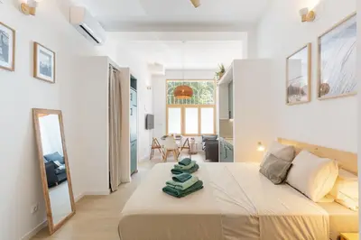a bedroom with a large bed in a room at Nuevo loft cerca del centro y Ciudad Artes y Ciencias in Valencia
