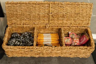 a wicker basket filled with different types of food at La Suite Mediterránea - Housevanlive in Valencia