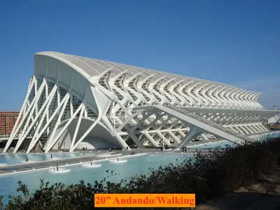a large white building with a curved roof at Studio 2 Port Valencia in Valencia