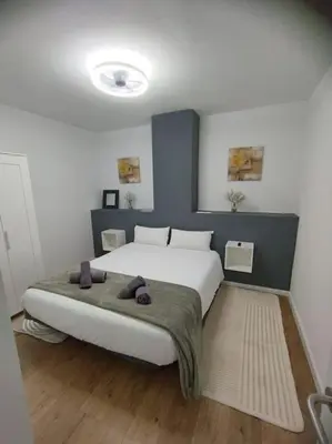 a bedroom with a large bed in a room at Las Artes y las Ciencias I in Valencia
