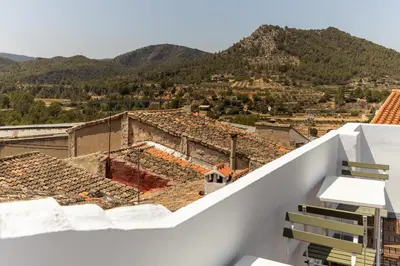 a view from the roof of a building at Mini apartamento en casa rural in Quesa