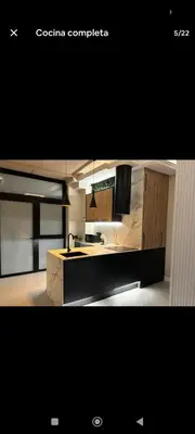 a kitchen with a sink and a counter top at Apartamento ideal en calle florista in Valencia
