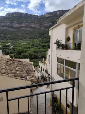 a view from the balcony of a building at Casa Centenaria en Cortes de Pallás in Cortez de Pallas