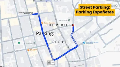a map of the perforated parking at Valencia Comfort Stay Near Metro, 2 Bed, 1 Bath in Valencia