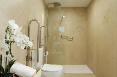 a bathroom with a shower with a toilet and a sink at Loft 9B JAIME II in Valencia