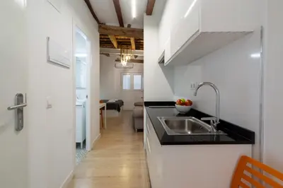 a kitchen with a sink and a counter top at Colomer Silence in Valencia
