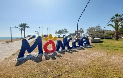 a sign that says mongolia at a park at 2 Bedroom Awesome Apartment In Moncofa in Moncófar
