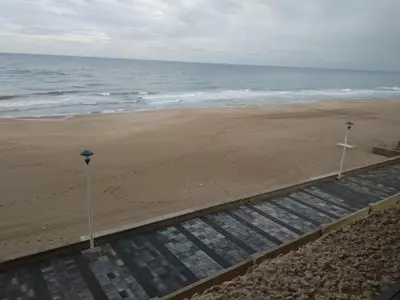 a view of a beach with the ocean at barlovento in Sueca