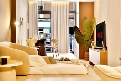 a living room with a couch and a table at SariStays Valencia City Center R in Valencia