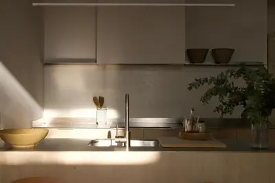 a kitchen with a sink and a counter top at BNO studio 1c in Aldaia