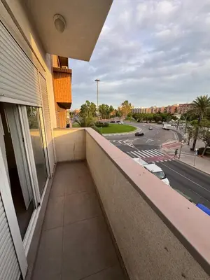 a balcony with a view of a street at UIM Mediterraneo Hispanidad 4 Wifi in Puerto de Sagunto