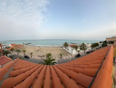 a view of the ocean from the roof of a building at Oceanfront Ideal for couples and teleworking in Moncófar