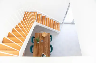 a rendering of a staircase in a house at VLC Host - Cuber Apartments in Valencia
