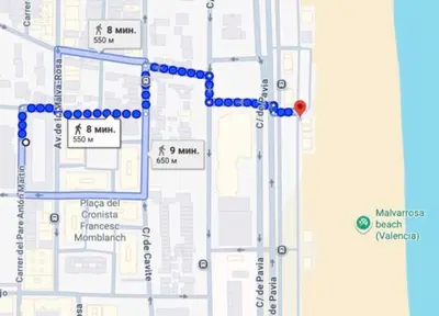 a map of the proposed route of the subway at Padre Antonio in Valencia