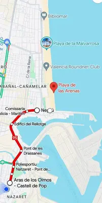 a map of the metro line in mexico at Espectacular estudio en PB con terraza privada in Valencia