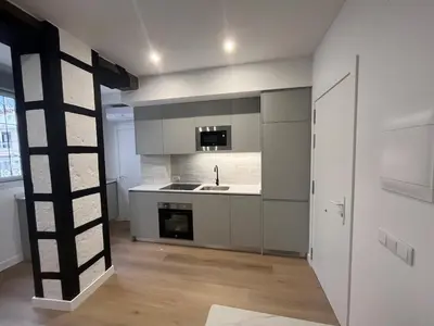 a kitchen with a sink and a stove top oven at Loft en el Centro De Valencia Botánico 6 in Valencia