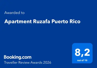 a blue screen with the text awarded to apartment ruta puerto rico at Apartment Ruzafa Puerto Rico in Valencia