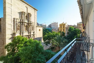 a view of a city from a balcony at Valencia Home Carmen in Valencia