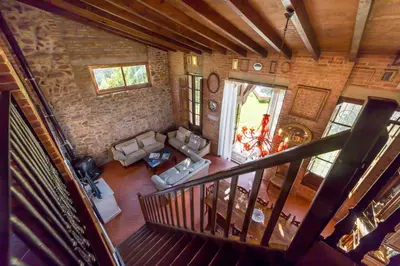an overhead view of a living room in a house at Villa Rotonda in Alquerías del Niño Perdido