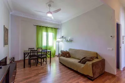 a living room with a couch and a table at Apartment City of Arts and Sciences 2 in Valencia