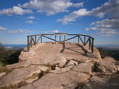 a train on the top of a mountain at Casa Rural La Tramontana in Estivella