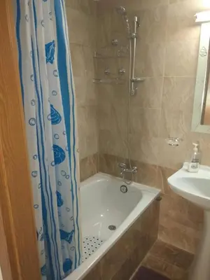 a bathroom with a shower and a tub and a sink at Apartment in Valencia in Valencia