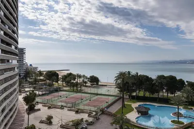 a view of the ocean from a building at Florazar 2, Viii-8-B in Cullera