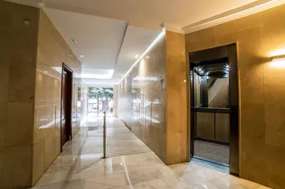 a hallway in a building with at Awesome apartment center Valencia in Valencia