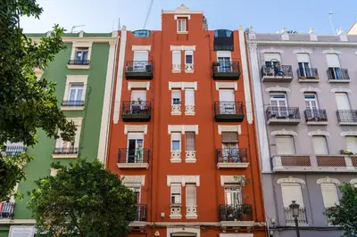 a facade of a building in a city at MD Puerto Rico in Valencia