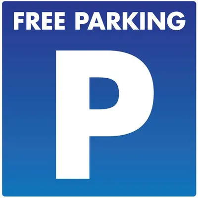 a blue sign with the words free parking on it at PATACONA MARE NOSTRUM APARTMENT in Valencia