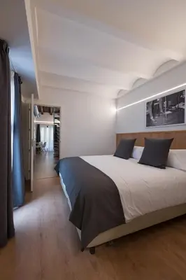 a bedroom with a large bed in a room at Old Town Flats Casa Burguerini in Valencia