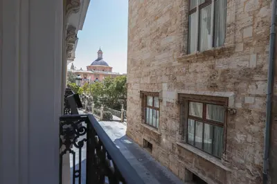 a view from a balcony of a building at MYR Palacio Vallier in Valencia