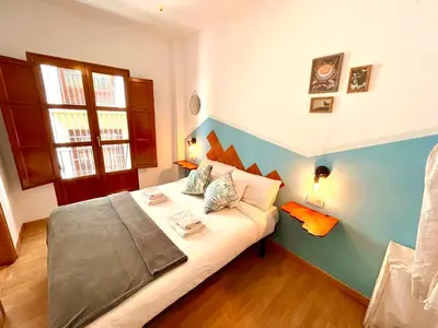 a bedroom with a large bed in a room at Catedral Apartments in Valencia