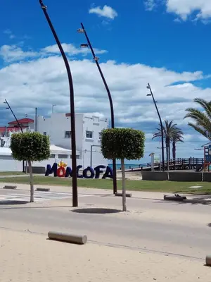 a group of street lights in front of a building at Ideally Located Holiday Apartment in Moncófar