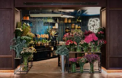 a store filled with lots of different types of flowers at Only YOU Hotel Valencia in Valencia